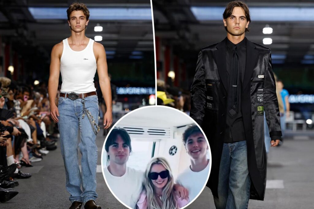 Britney Spears’ sons make runway debut at Paris Style Week