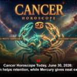 Most cancers Horoscope As we speak, June 30, 2026: The Moon helps retention, whereas Mercury provides neat expression