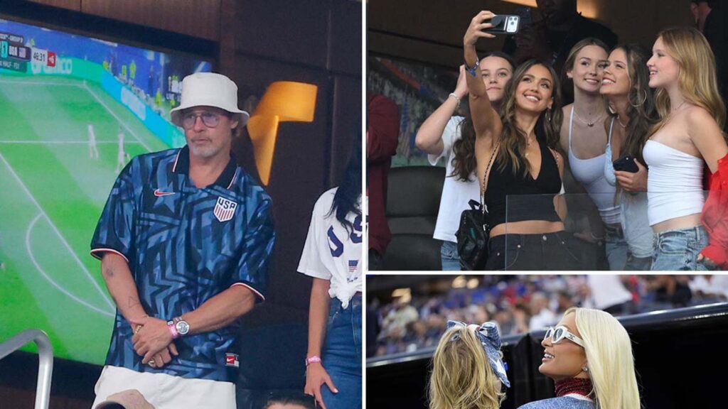Celebrities Attend Crew USA FIFA World Cup Match Towards Turkey