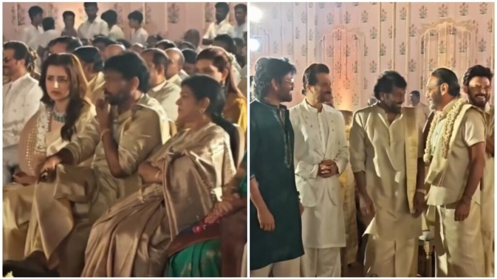 Chiranjeevi, Nagarjuna, Trisha at Khushbu Sundar’s daughter’s wedding ceremony; Vijay skips