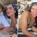 Dua Lipa slips into tiny gold bikini as she shares intimate glimpse at lavish honeymoon with Callum Turner