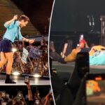 Harry Types chokes on water, collapses on stage whereas performing throughout heatwave