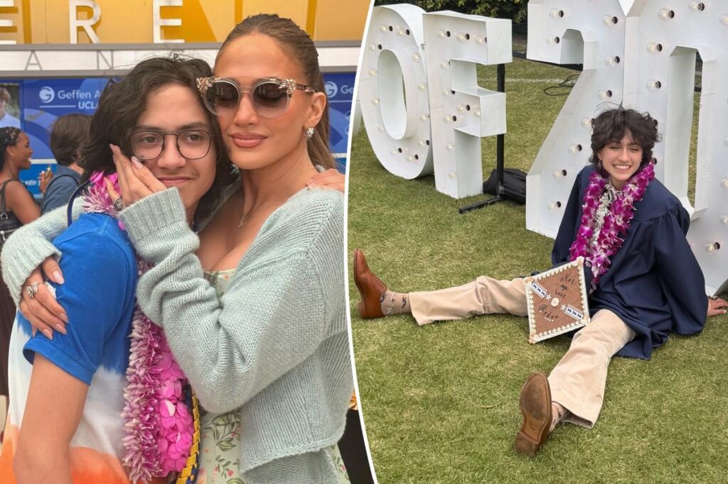 Jennifer Lopez shares intimate images from twins’ commencement ceremonies — after one reveals new title