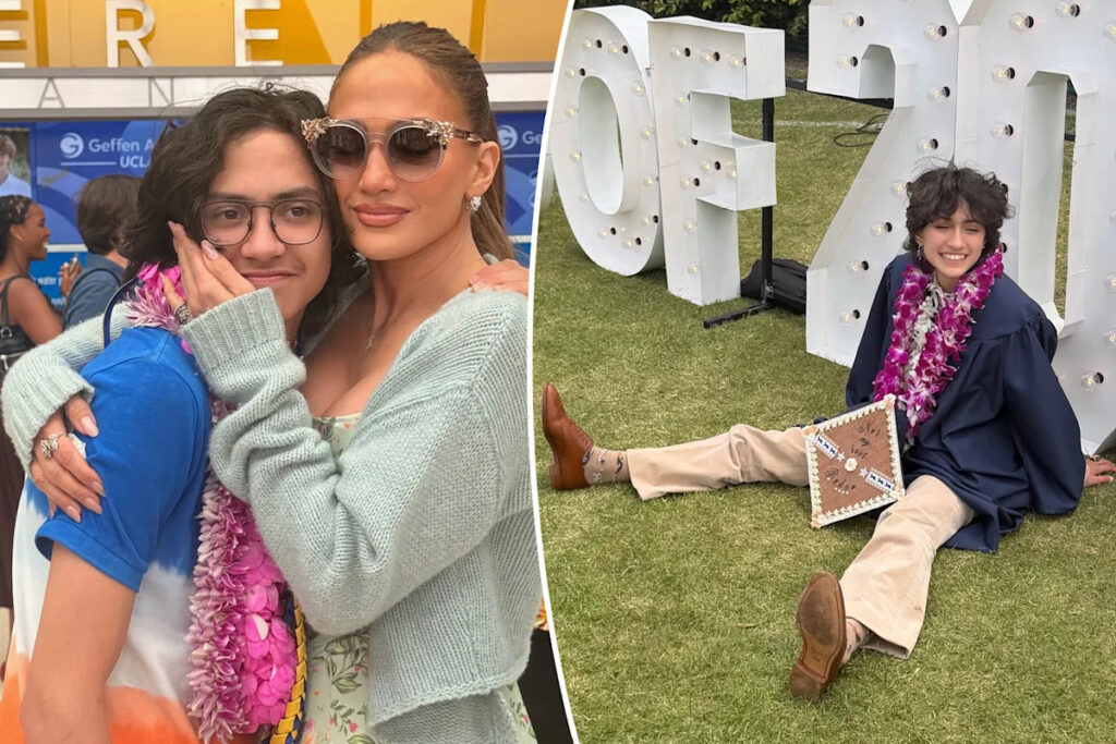 Jennifer Lopez shares intimate pictures from twins’ commencement ceremonies — after one reveals new title