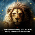 Leo Horoscope Right this moment, June 25, 2026: Cash comes from sweat as we speak