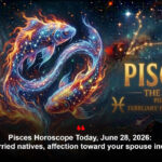 Pisces Horoscope Right now, June 28, 2026: For married natives, affection towards your partner will increase
