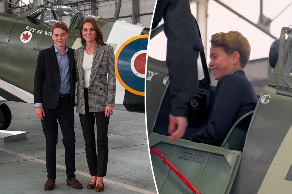Prince George, 12, practically towers over mother Kate Middleton as they step out for uncommon joint outing