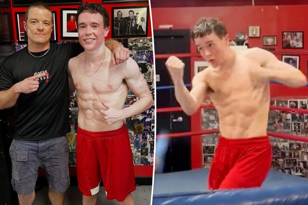 Ripped Elliot Web page bares insane abs after getting ‘hooked’ on boxing