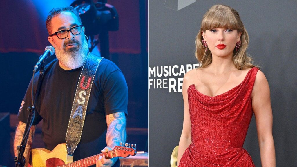 Taylor Swift merch field full of shredded copies of Aaron Lewis’ unreleased album cowl attracts response
