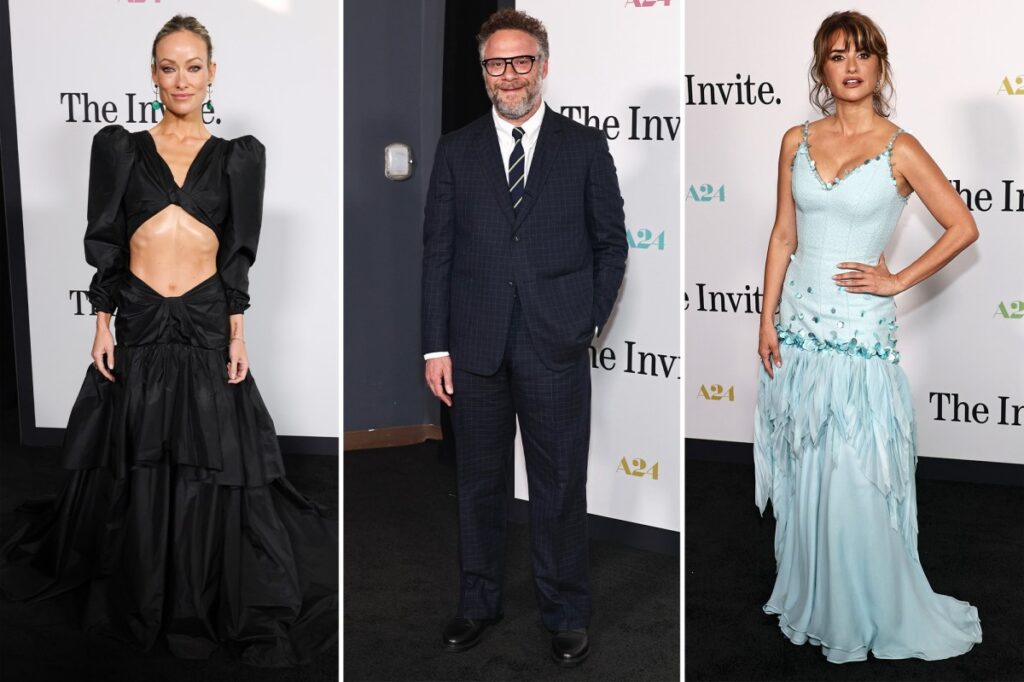 ‘The Invite’ premiere purple carpet: Seth Rogen, Olivia Wilde, Penélope Cruz and extra