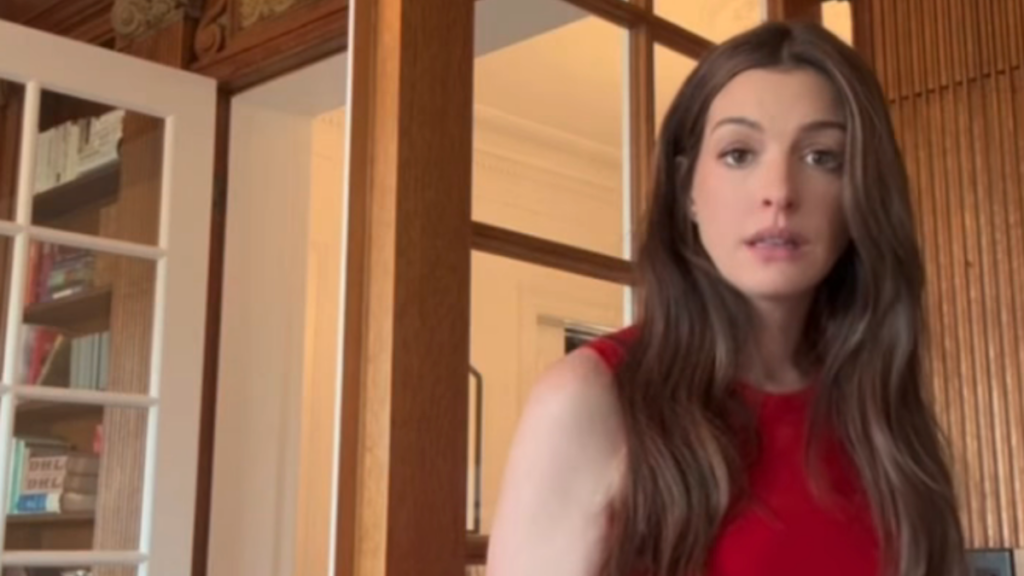 Anne Hathaway Pokes Enjoyable at Herself After Studying She Wore Her Outfit Backwards
