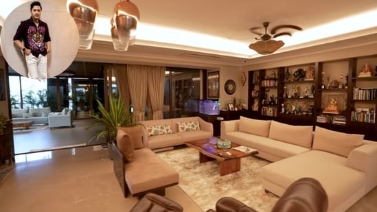 Step inside Shreyas and Deepti Talpade’s lavish dwelling that includes a picket swing, heat lighting and a large lounge